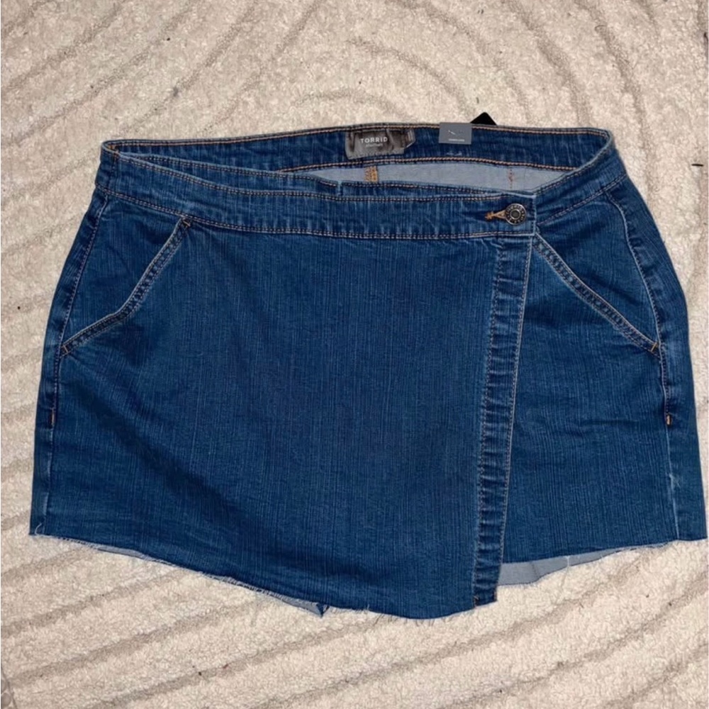 Torrid Blue Denim Mini Skirt
